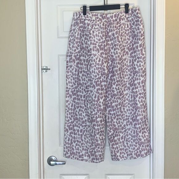 J.Crew Taryn Pants in Lilac Leopard Size 12 - Picture 10 of 11